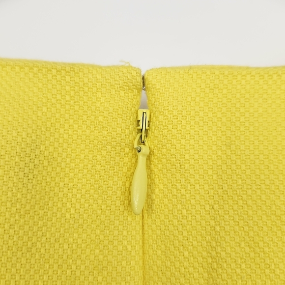 J. Crew Yellow Cotton Pique Fit & Flare Sleeveless Dress Size 2 - Picture 13 of 13